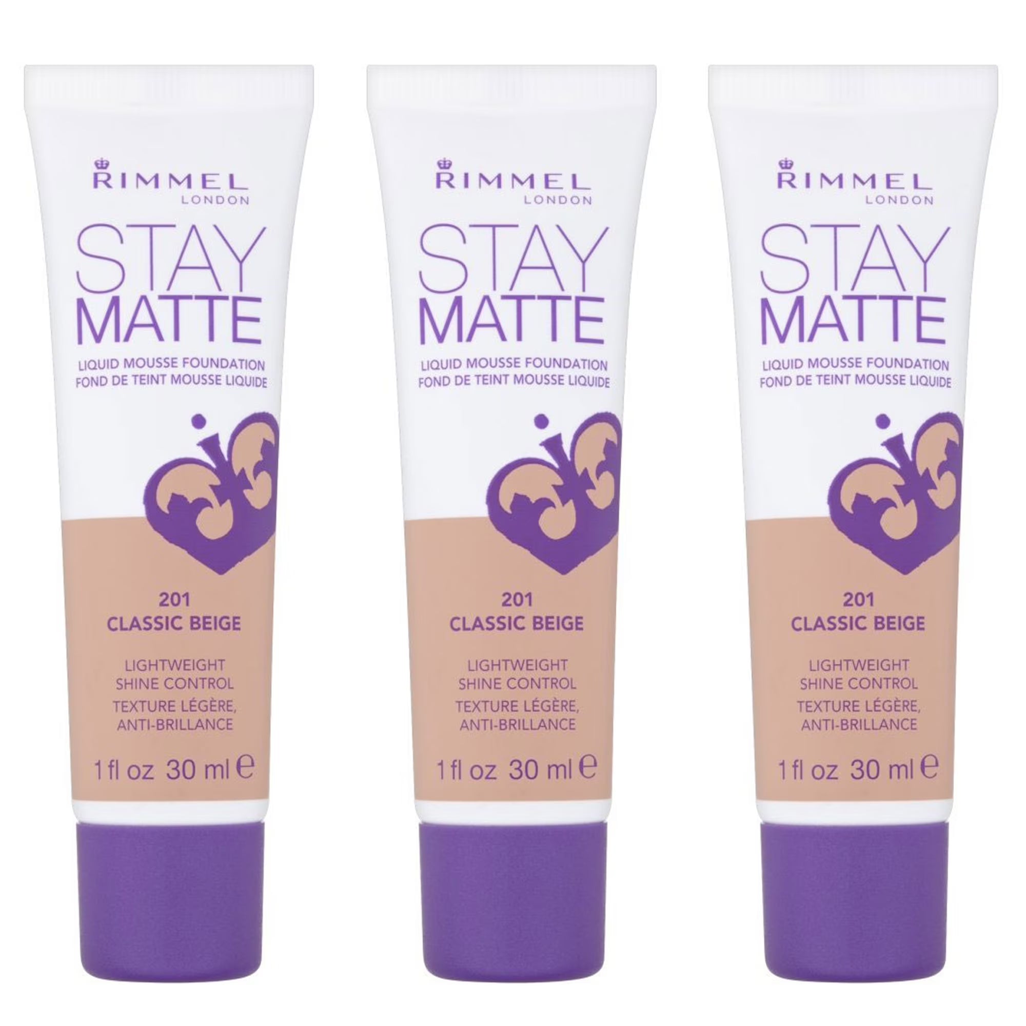Pack of 3 Stay Matte Liquid Mousse Foundation - Classic Beige C321