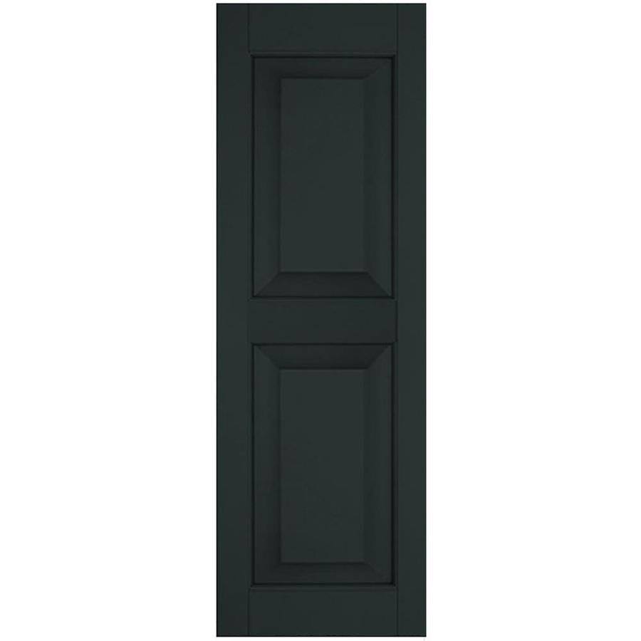 Dark Green Exterior Wood Raised Panel Shutters Pair R41981