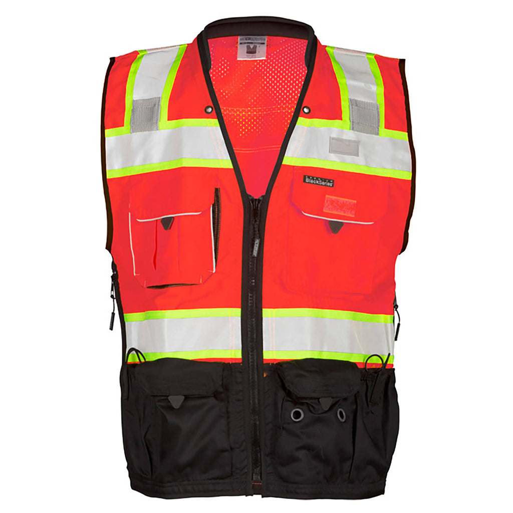 Fluorescent Red Surveyors Vest W61894