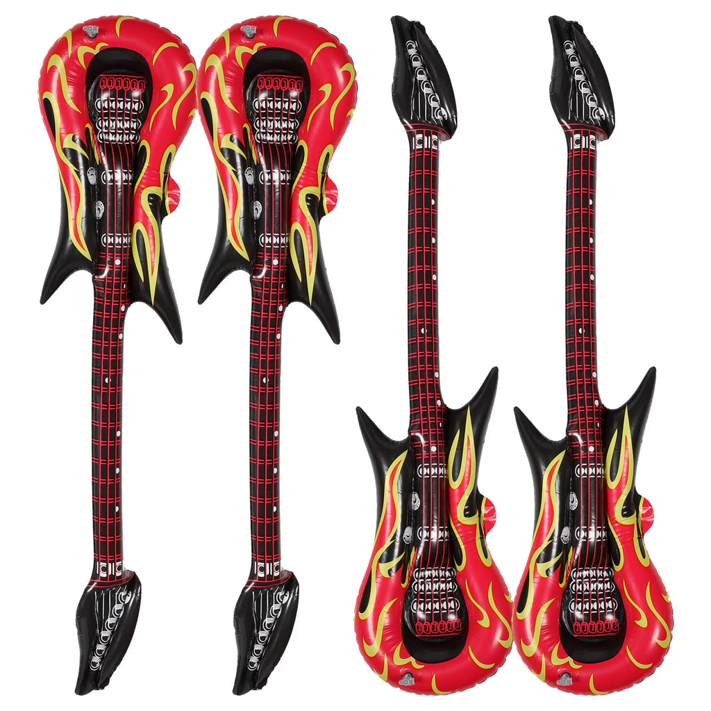 4Pcs Portable Inflatable Toy Guitars U70298