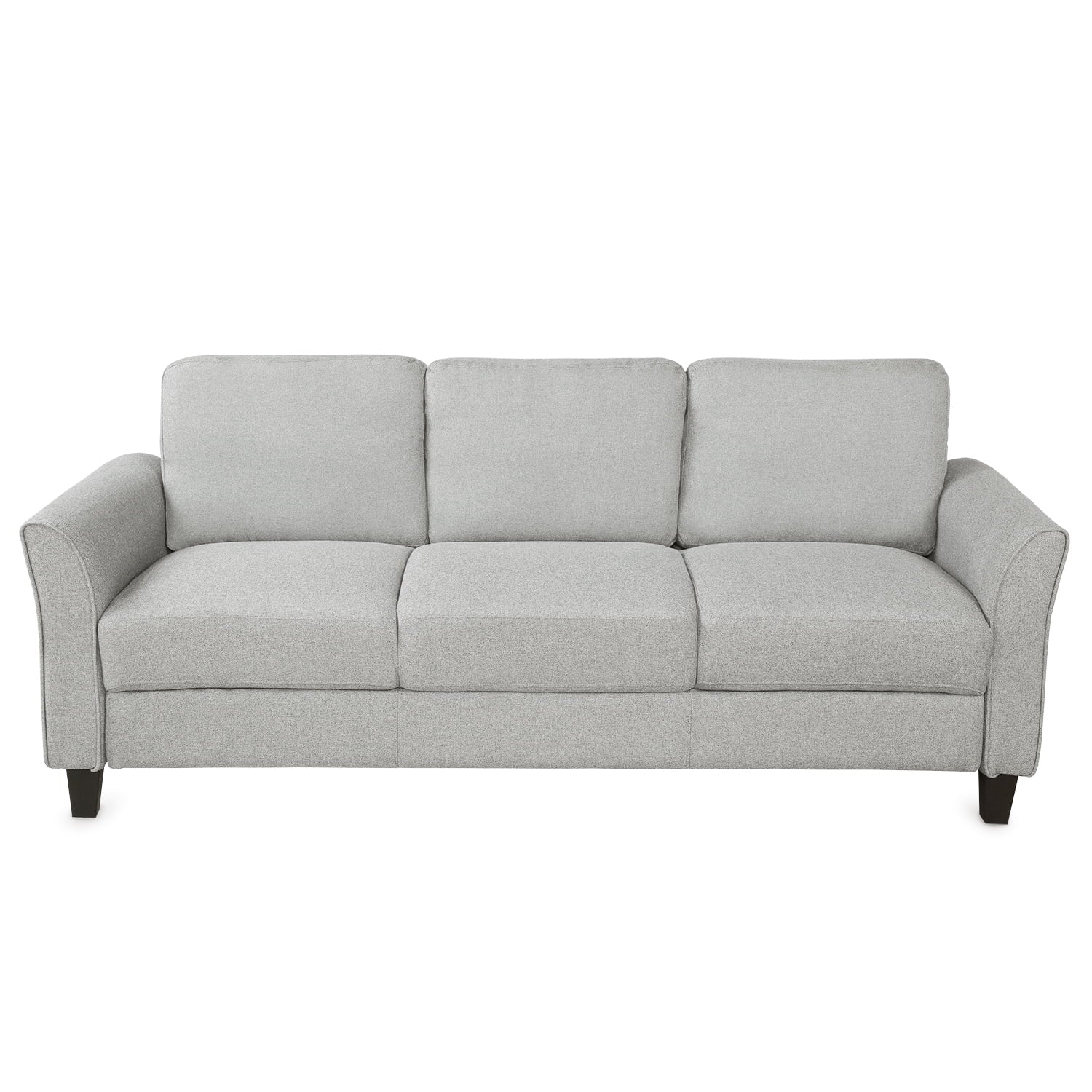 Light Gray 3-Seat Linen Fabric Sofa V905