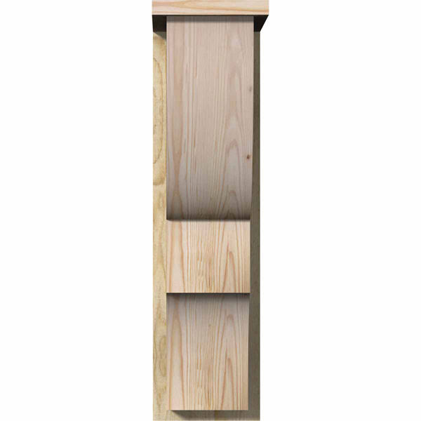 Ridgewood Rough Sawn Corbel with Backplate, Douglas Fir L4674