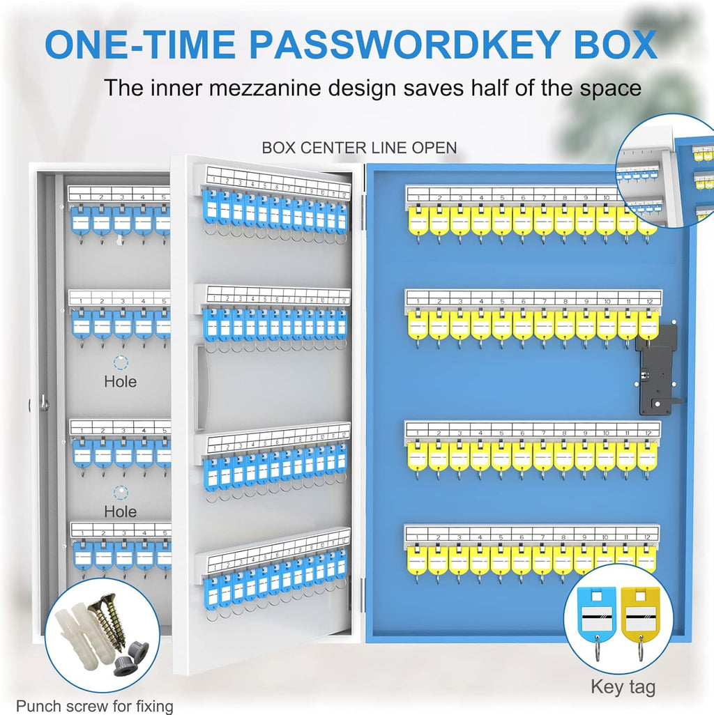 Smart Lock Key Box Wall Mount Metal Key Cabinet K593