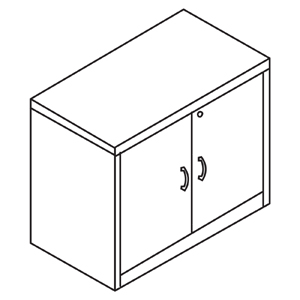 Mahogany Storage Cabinet with Doors C612399