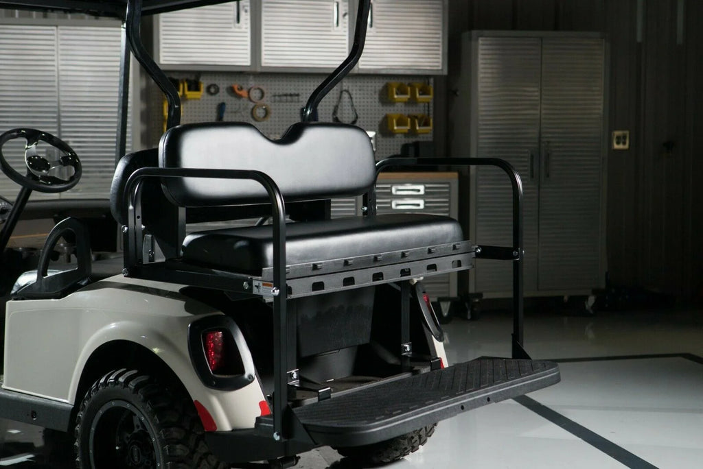 Black Rear Flip Seat for E-Z-GO TXT Golf Cart E576