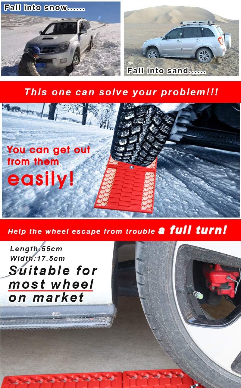 2-Pack Foldable Auto Traction Mat Tire Grip Aid Z6038