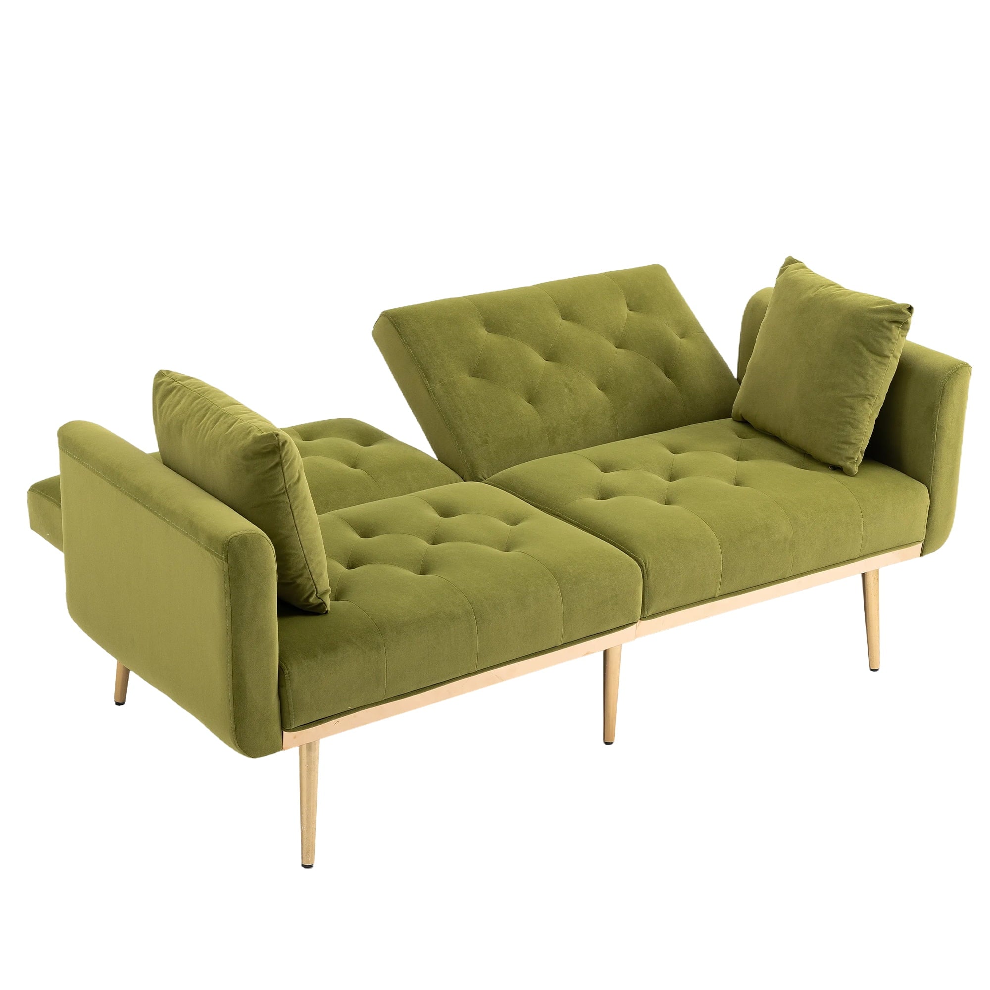 Velvet Sofa with Metal Feet L66555