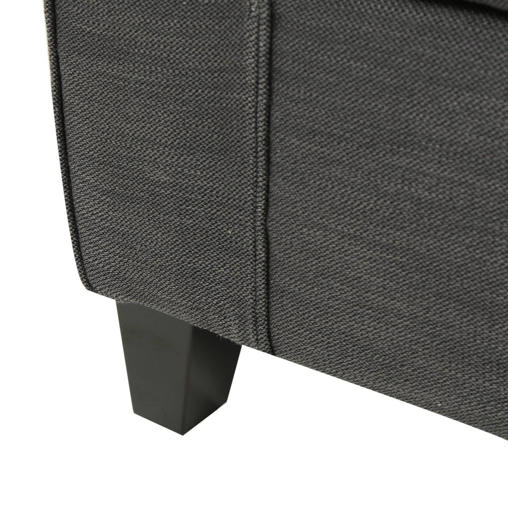 Grey Fabric Storage Ottoman Bench G2828