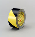 Black/Yellow Safety Stripe Tape, 4 x 36 yd, 5.4 mil, 8 per Case D162