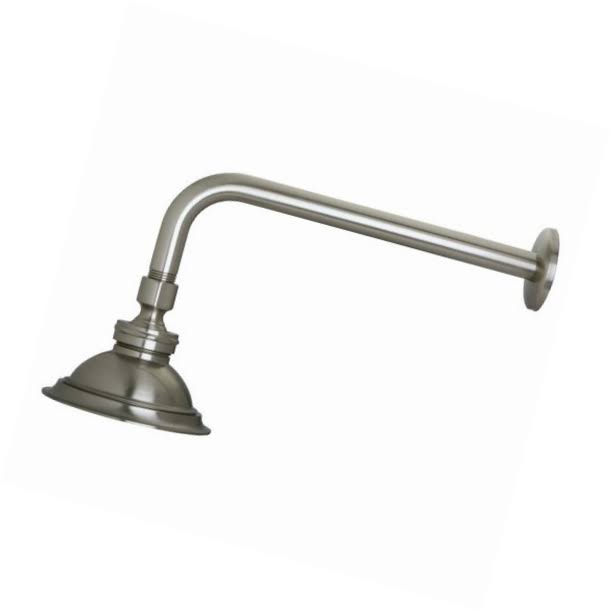 Satin Nickel Showerhead with 12inch Shower Arm P94258