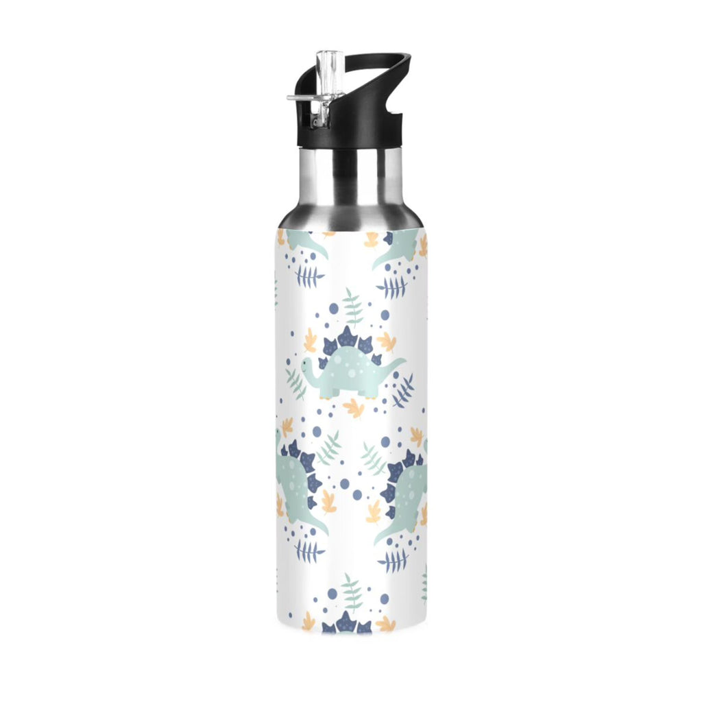 Stainless Steel Insulated Thermos Vacuum Flask Water Bottle with Straw Lid L199063