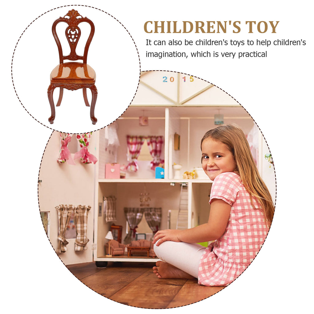 Miniature Metal Wood Chair Model G546842