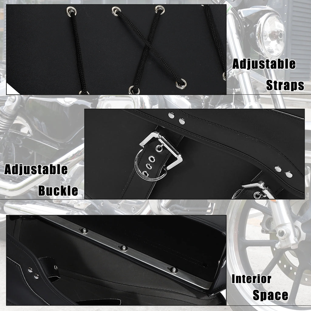 Black Motorbike Saddlebag Tool Bags T573