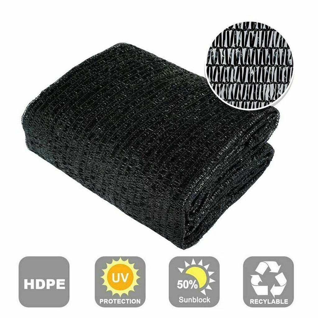 Black 10x20ft Sunblock Shade Cloth O614