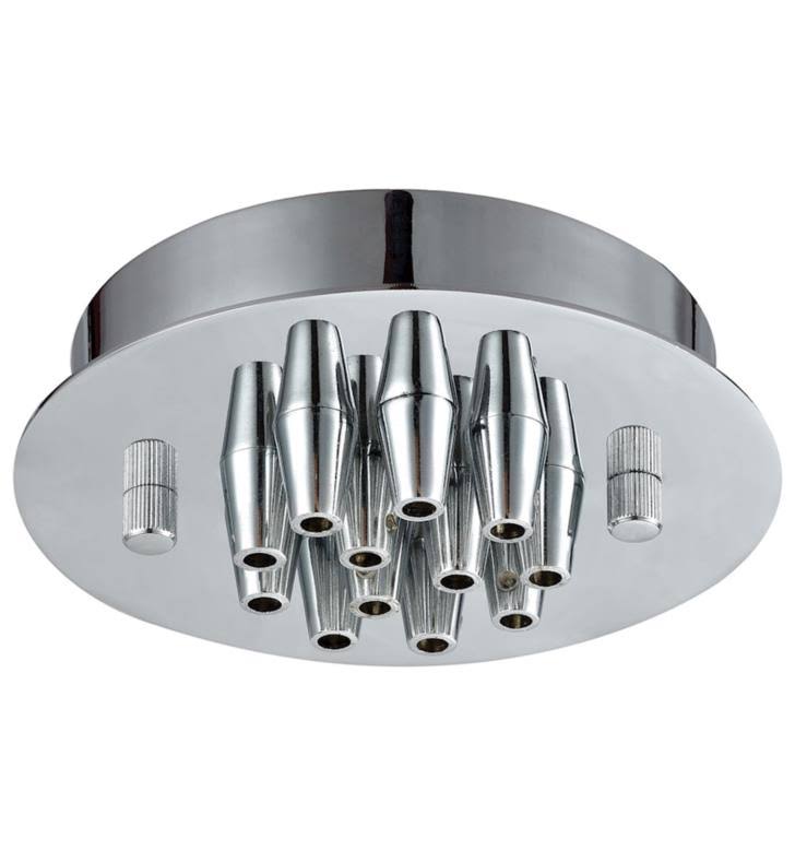 12 Light Small Round Canopy in Satin Nickel C3929