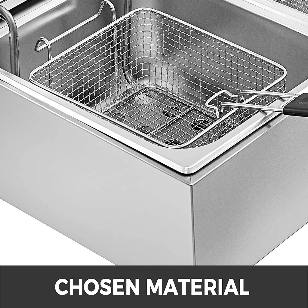Stainless Steel Electric Deep Fryer with Basket G565994