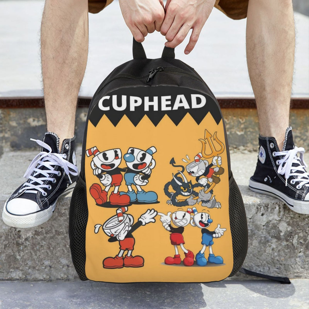 Cuphead Mugman Brothers Backpack Lightweight Daypack H7020