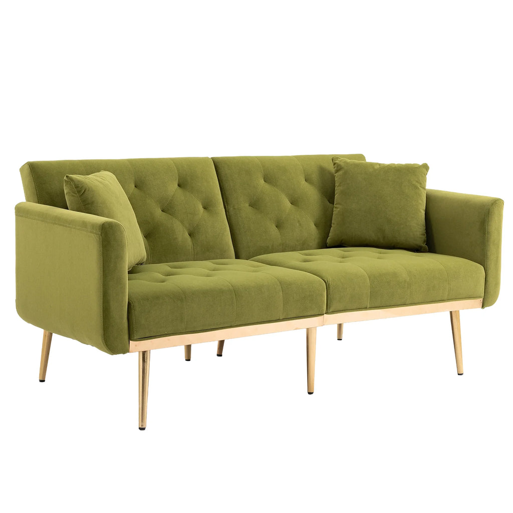 Velvet Sofa with Metal Feet L66555