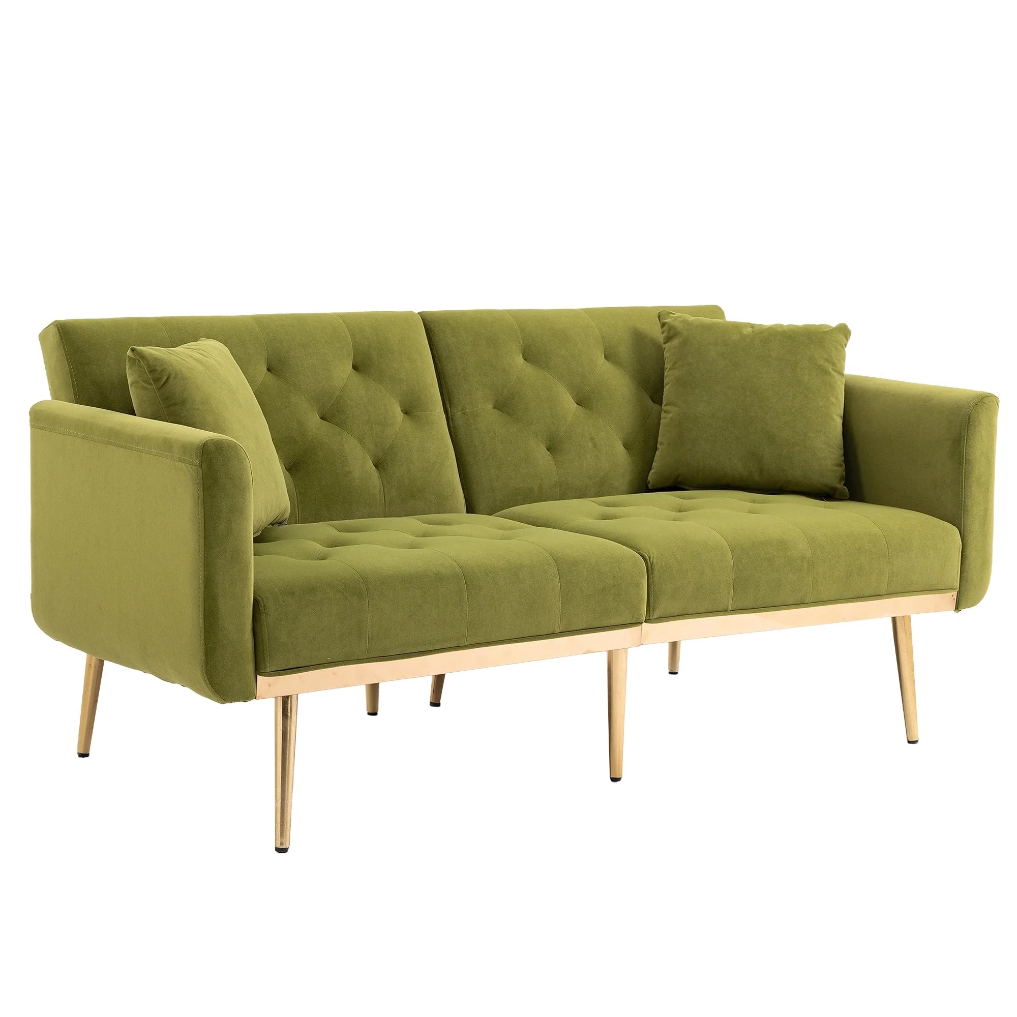 Velvet Sofa with Metal Feet L66555