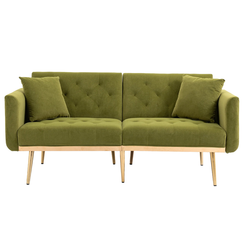 Velvet Sofa with Metal Feet L66555
