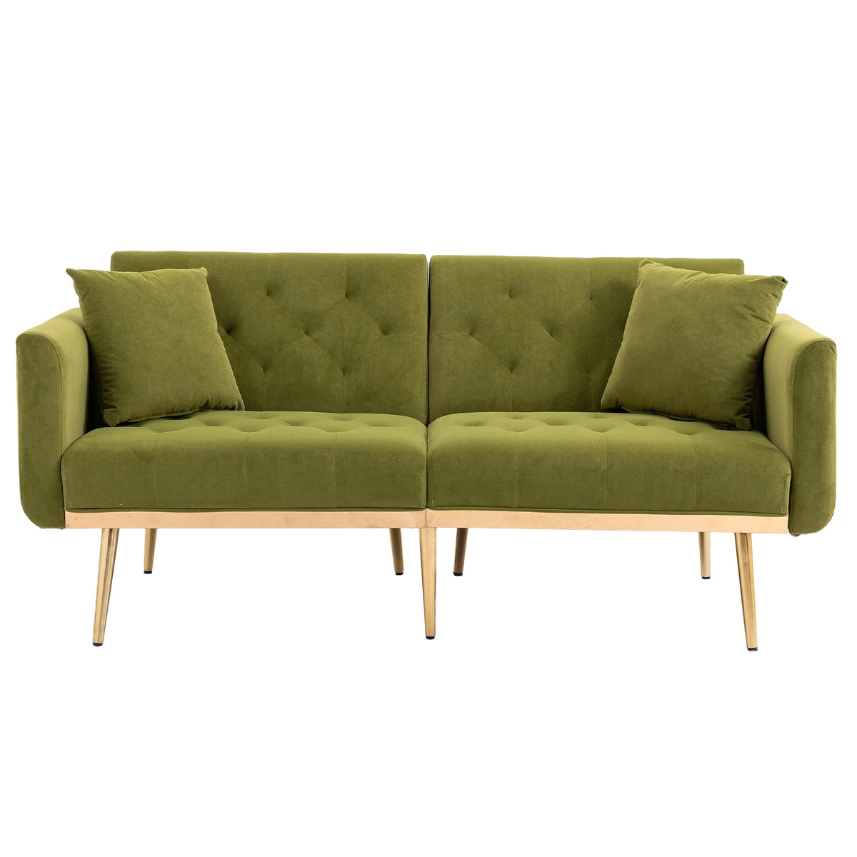 Velvet Sofa with Metal Feet L66555