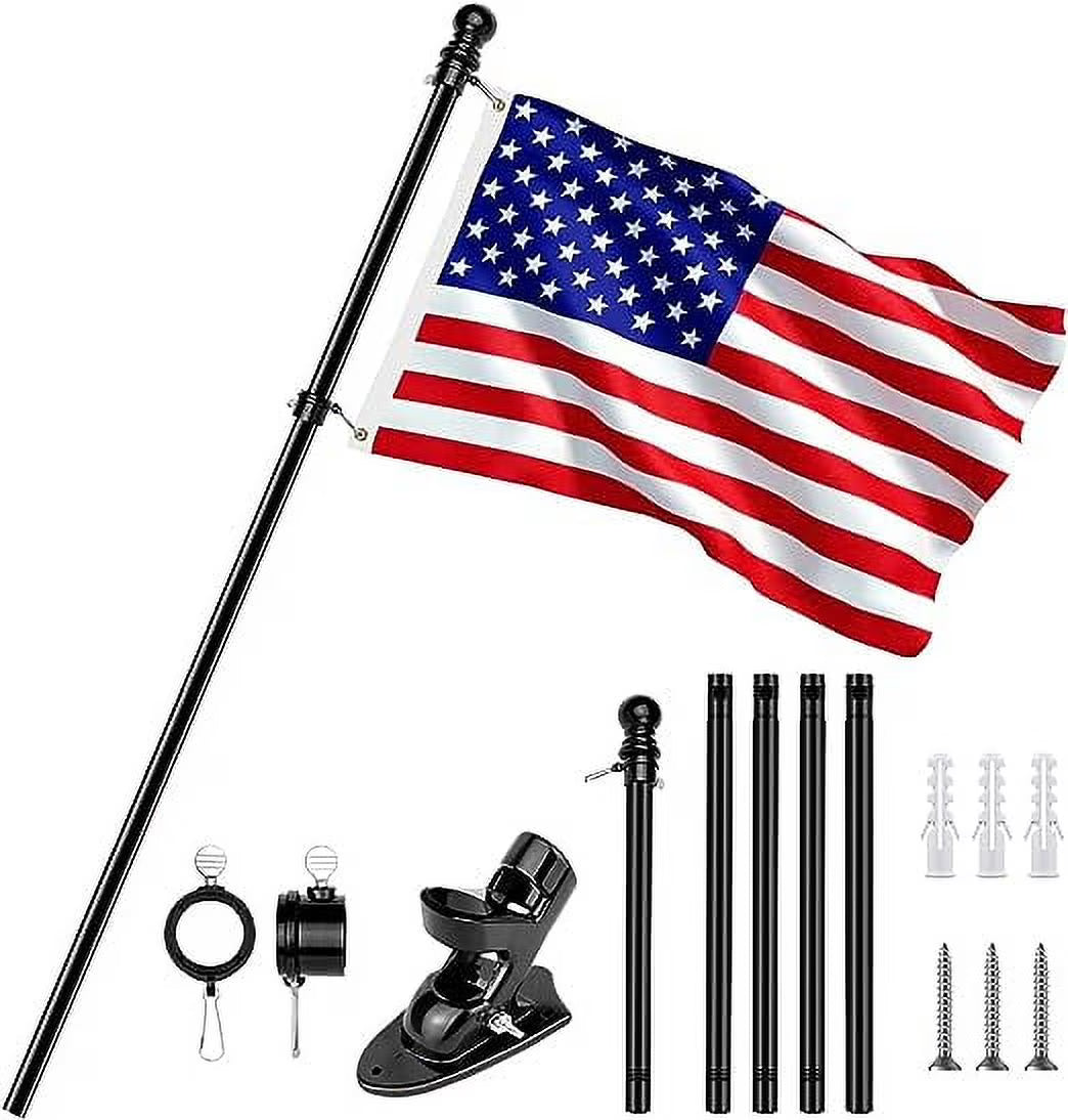 Black Wall Mount Flag Pole Kit B262416