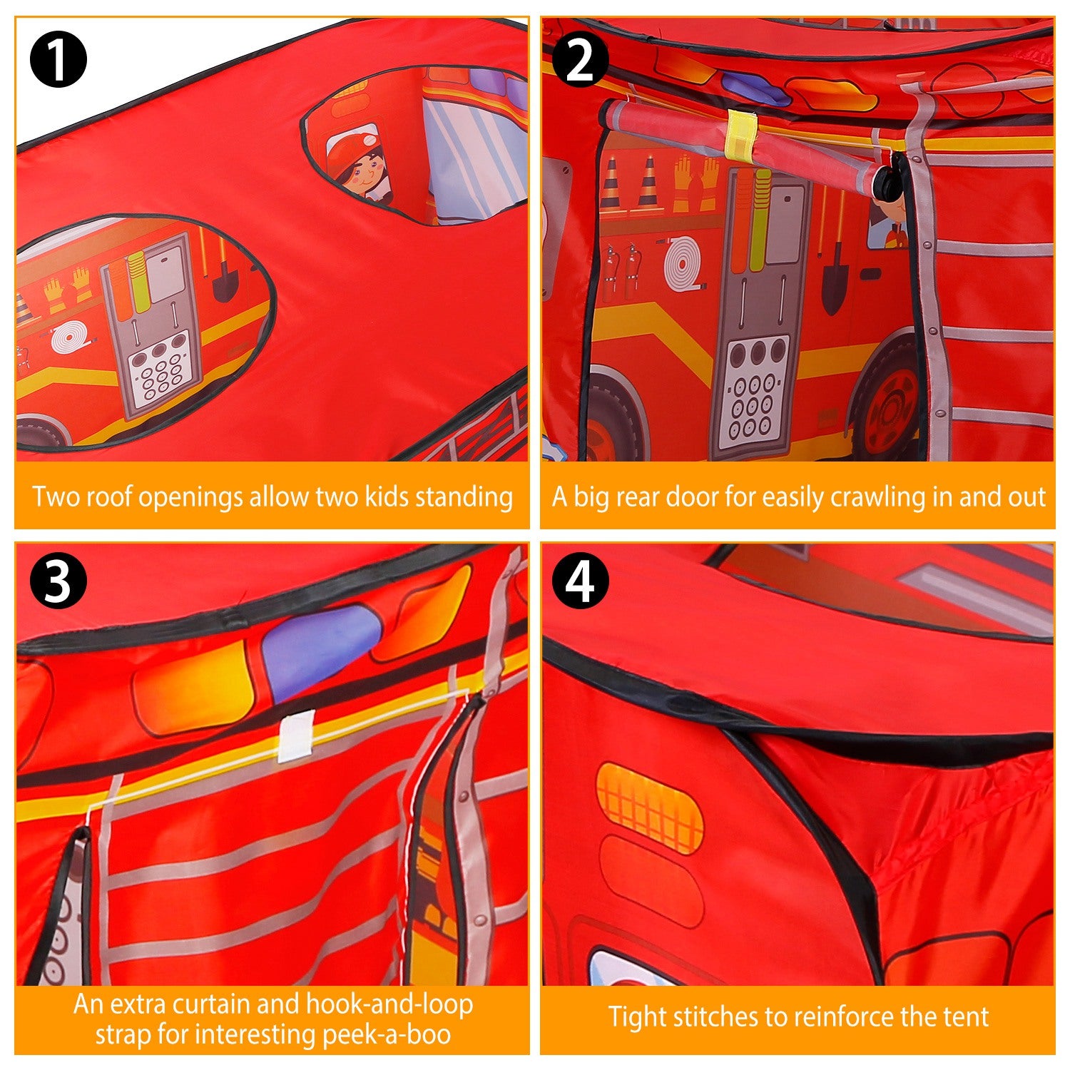 Red Pop Up Kids Play Tent with Carry Bag A384