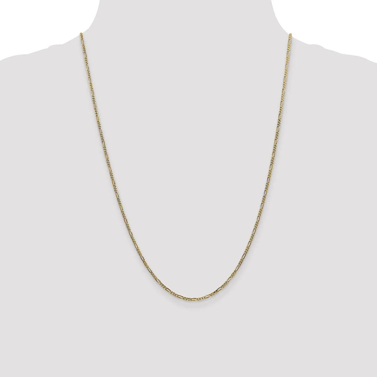 14k Yellow Gold Flat Figaro Chain V270