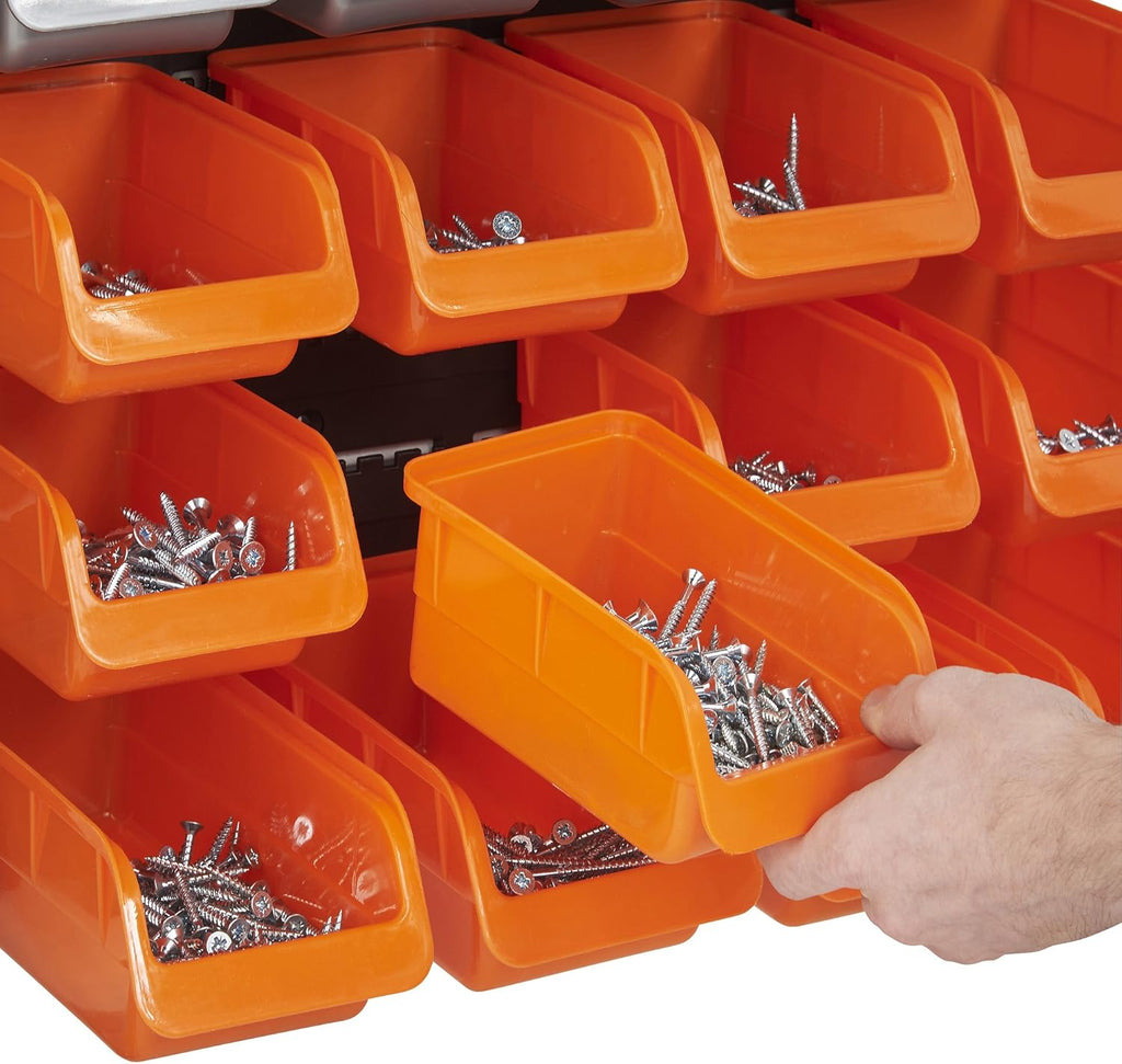 44 Piece Wall Mounted Pegboard Hook Storage Bins and Panel Set E72313