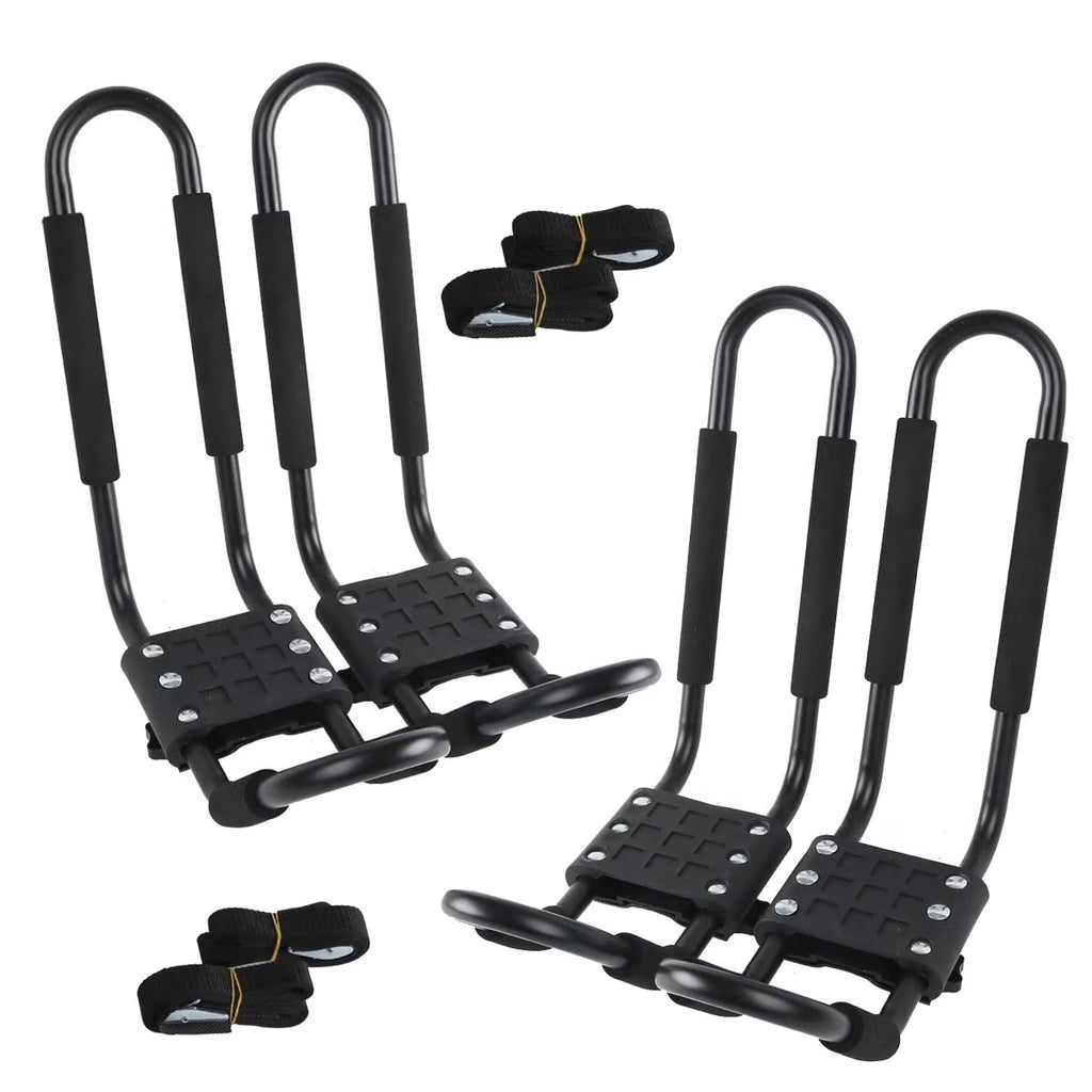 2 Pairs Universal Car Top Roof Rack Kayak Boat J-bar H34882