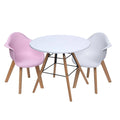 3-Pc Table Set in Pink and White Finish B34929