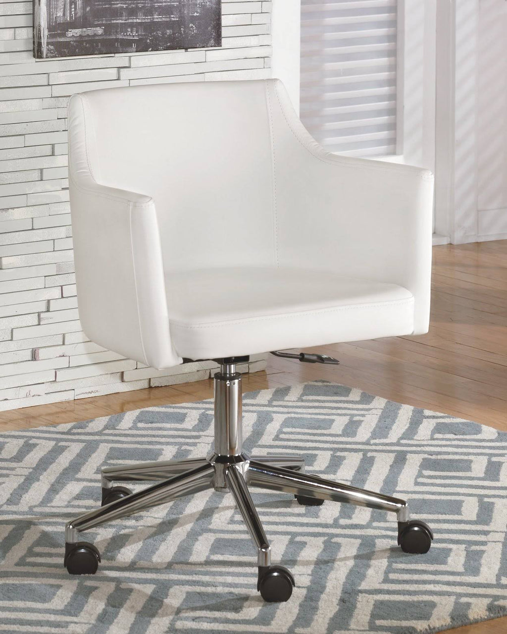 White Swivel Desk Chair L427242