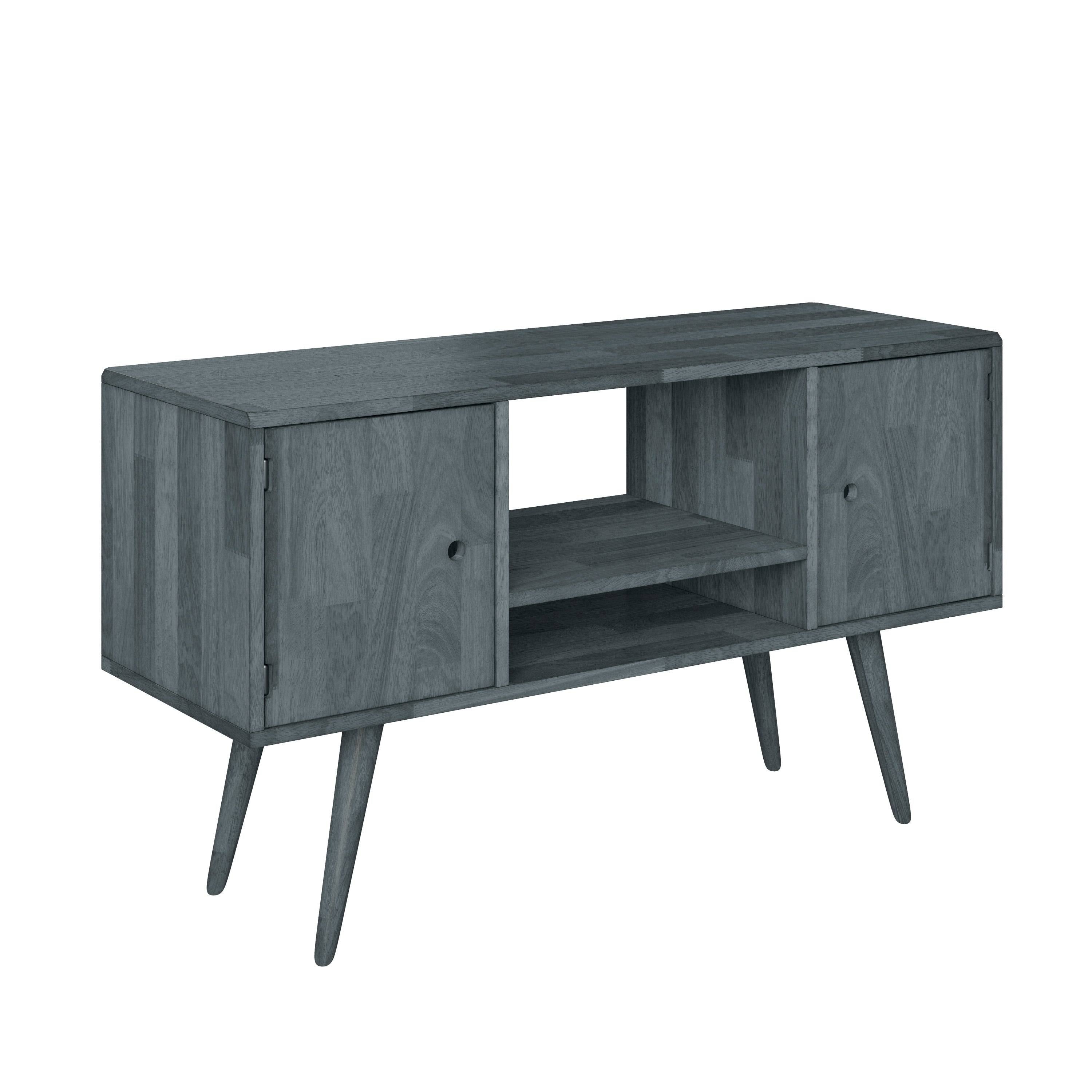 Natural Finish Wood Entertainment Cabinet with Doors A81154