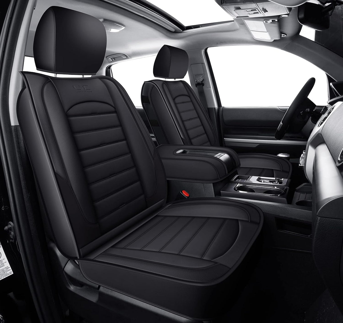 Custom fit Seat Covers with Faux Leather (Gray) T104863