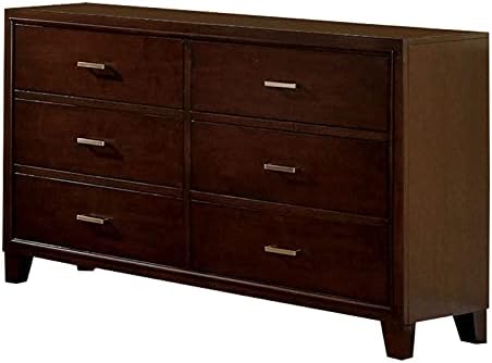 Solid Wood 6-Drawer Dresser in Espresso Q47008