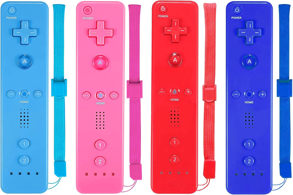 4 Pack Wireless Controller for Wii and Wii U with Silicone Case and Wrist Strap I772060