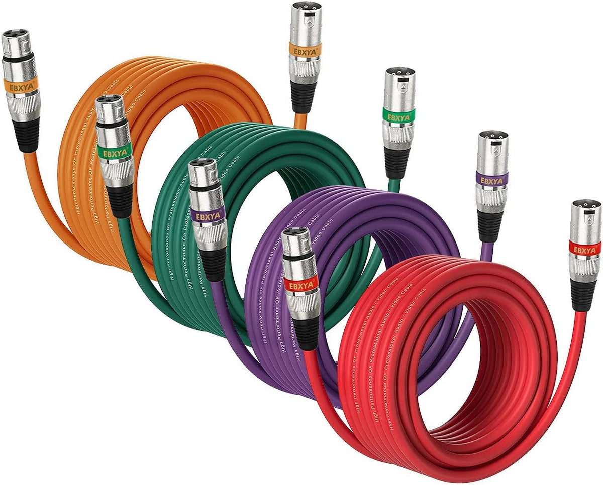 50 Ft 4 Pack XLR Microphone Cable A673