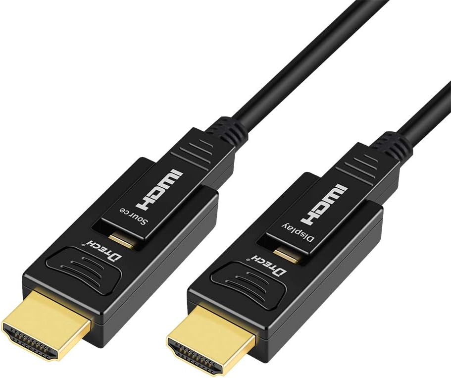 Fiber Optic HDMI Cable 200 Feet 4K 60Hz 18Gbps High Speed with Dual Connectors Micro HDMI and Standard HDMI Connector W379