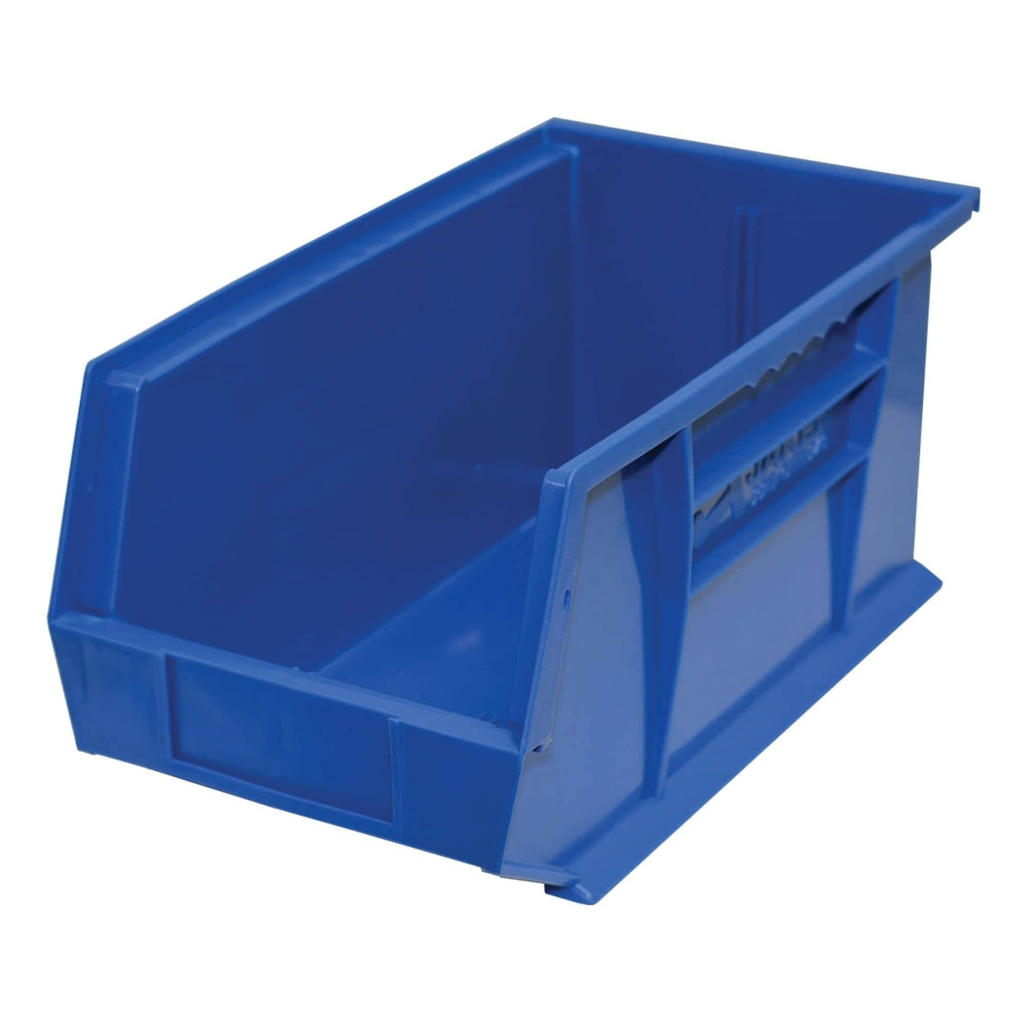 Stackable Blue Bins, 14 inch x 8 inch x 7 inch, 12 Bins D42829