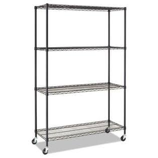 Wire Shelving Unit with Casters, Four-Shelf, 72 Q29670