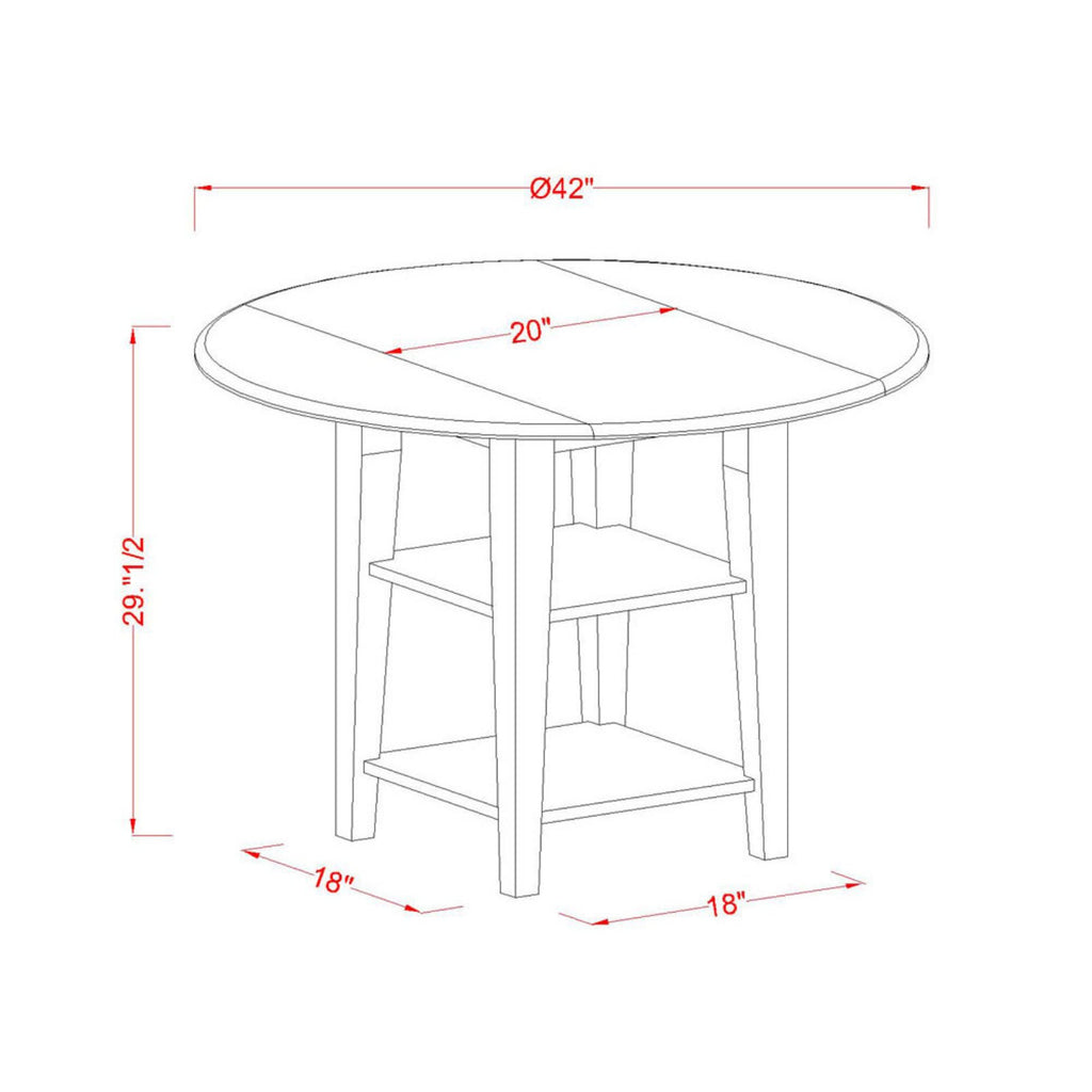3-piece Dining Set with Wood Seat in Black/Cherry R9380