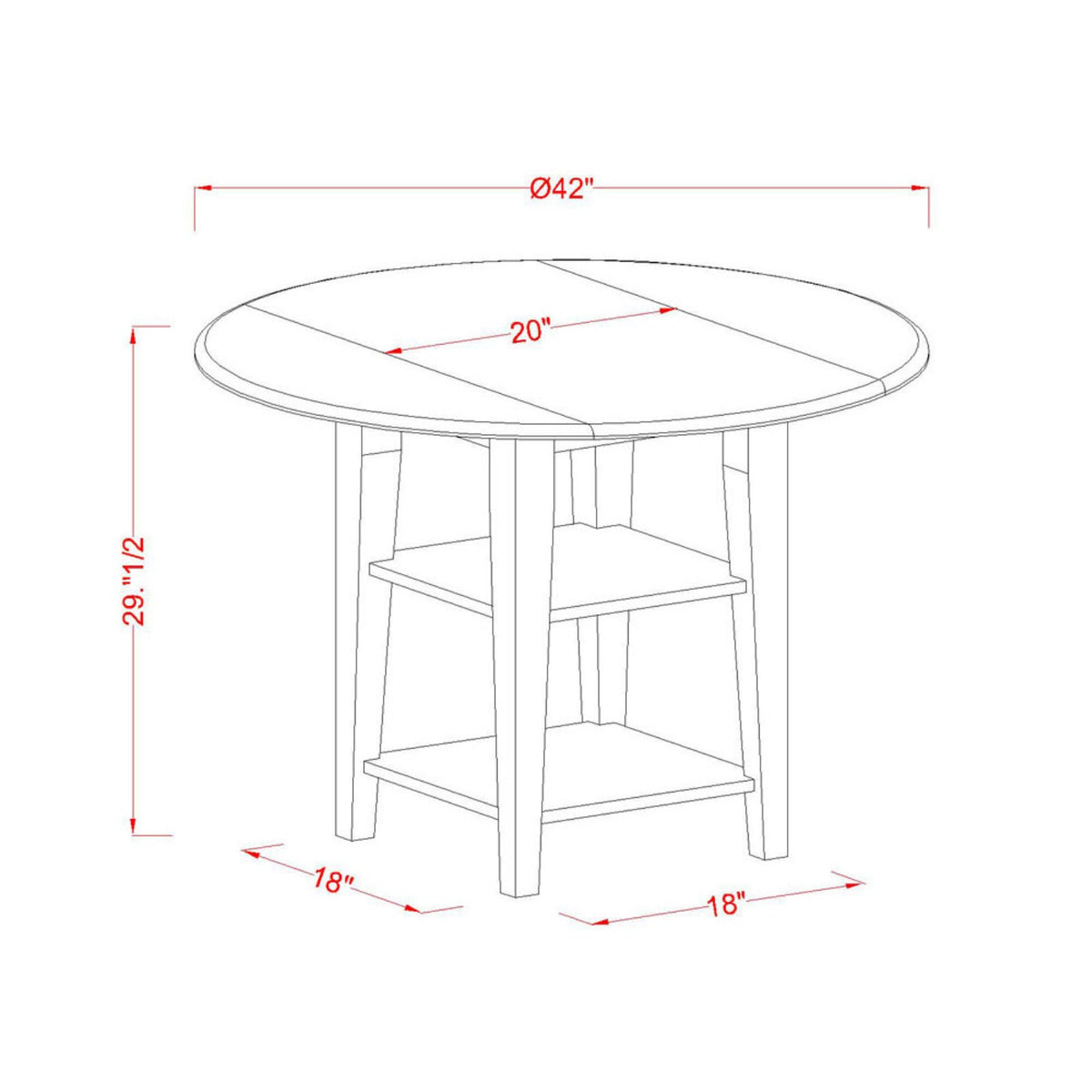 3-piece Dining Set with Wood Seat in Black/Cherry R9380