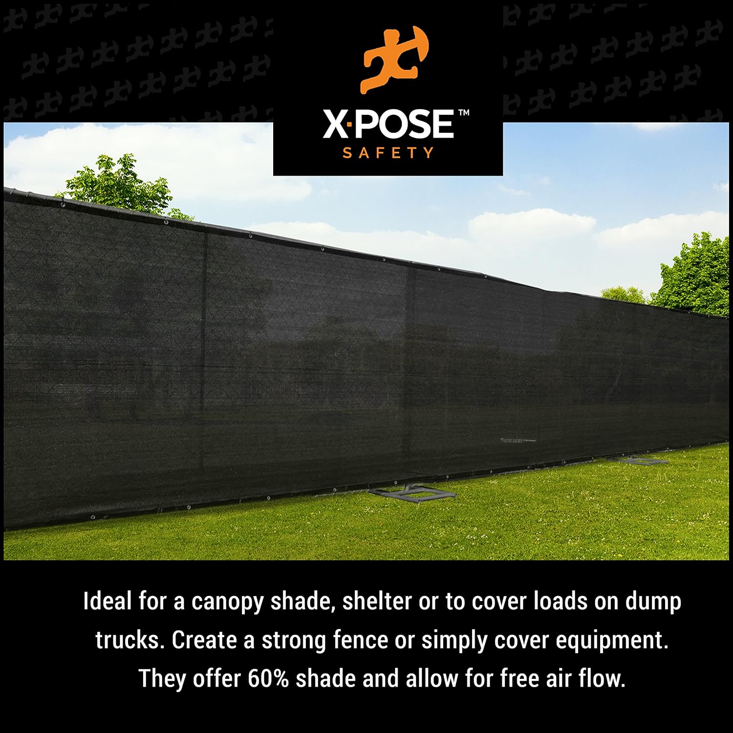 Heavy Duty Mesh Tarp 8’ x 16’ Black Waterproof Cover Q93512