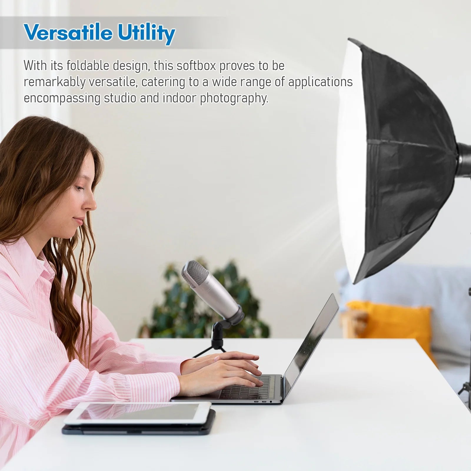 Foldable Octagon Softbox with Bowens Mount 8 Support Rods Soft Cloth & Carrying Bag U88190