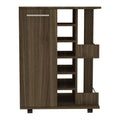 Weathered Oak Bar Cart Cabinet J6962