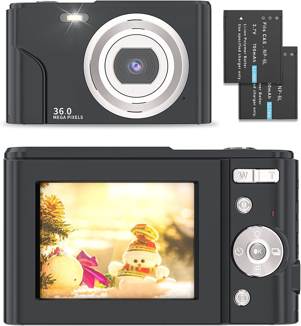 Black 36.0 Mega Pixels 16X Digital Zoom Compact Camera, Pack of 2 E654