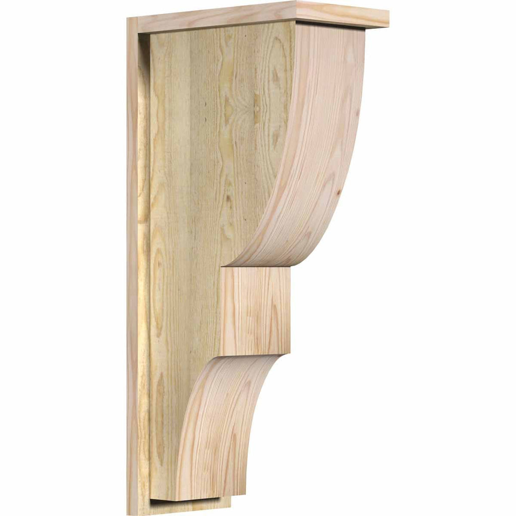 Ridgewood Rough Sawn Corbel with Backplate, Douglas Fir L4674