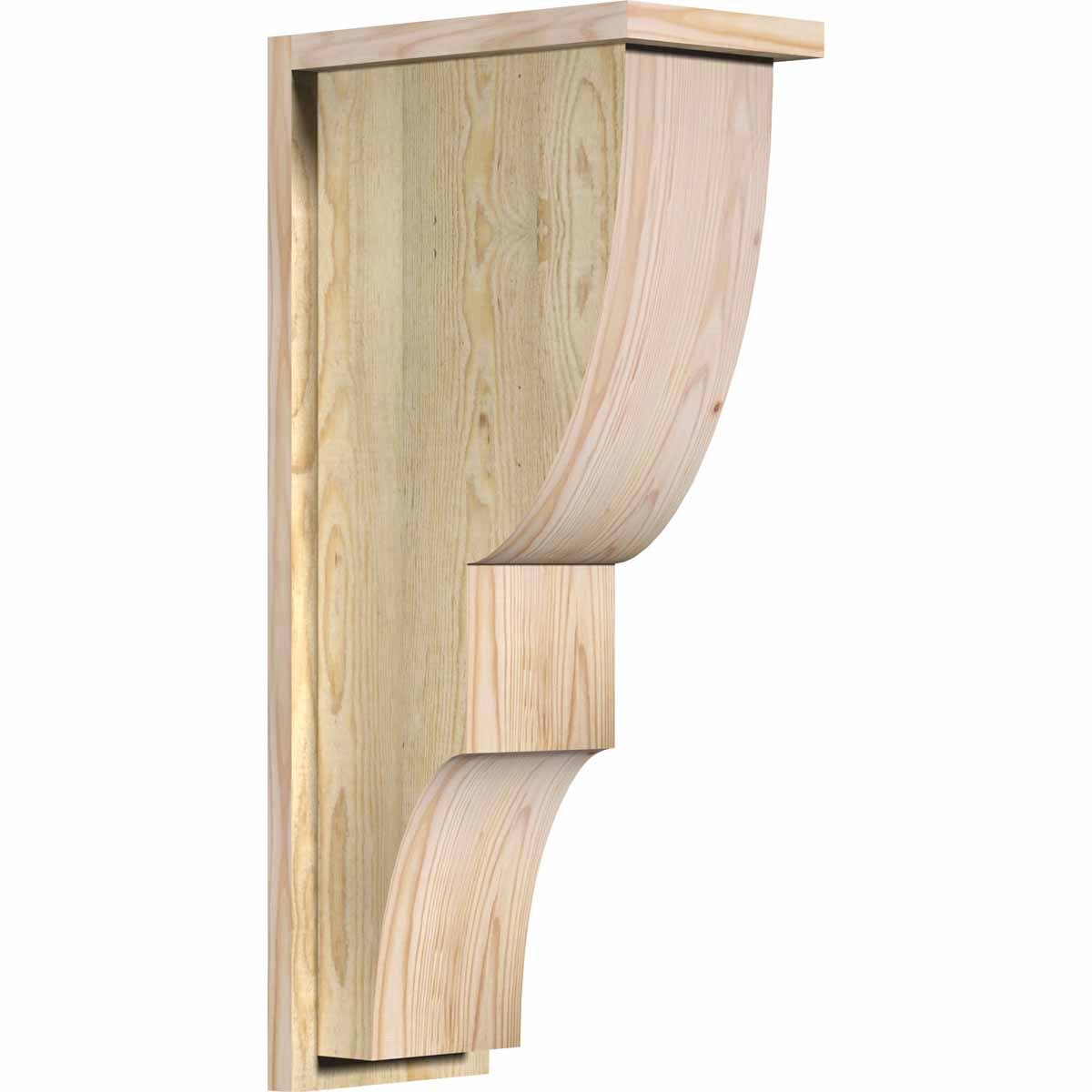 Ridgewood Rough Sawn Corbel with Backplate, Douglas Fir L4674