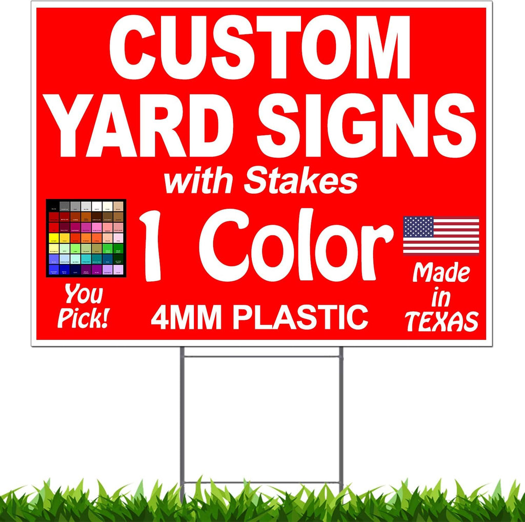 50 Pack 18 x 24" Single Sided Yard Signs Z201