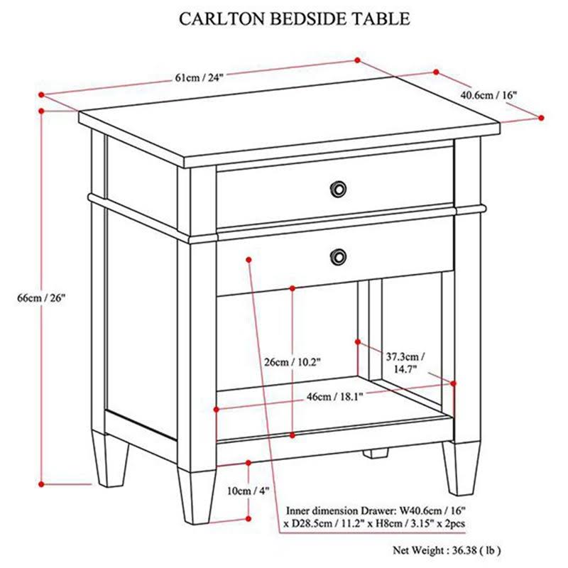 Bedside Table W256